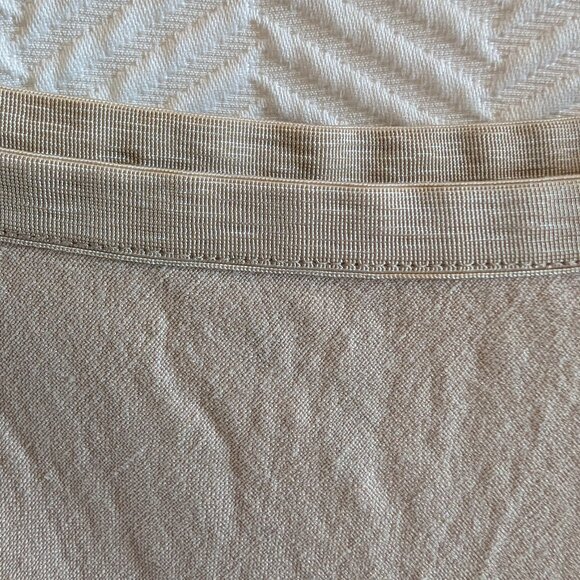 NIC+ZOE Linen Blend Midi Asymmetrical 'Long Engagement' Skirt Neutral Size 10 - Picture 5 of 9